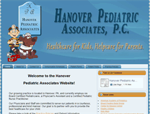 Tablet Screenshot of hanover-pediatrics.com